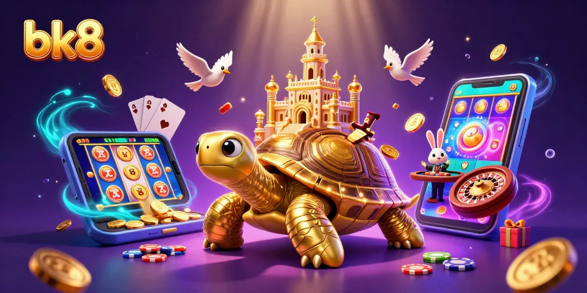 Experience exciting gameplay at bk8 with a vibrant, colorful casino scene featuring unique characters and dynamic game elements.
