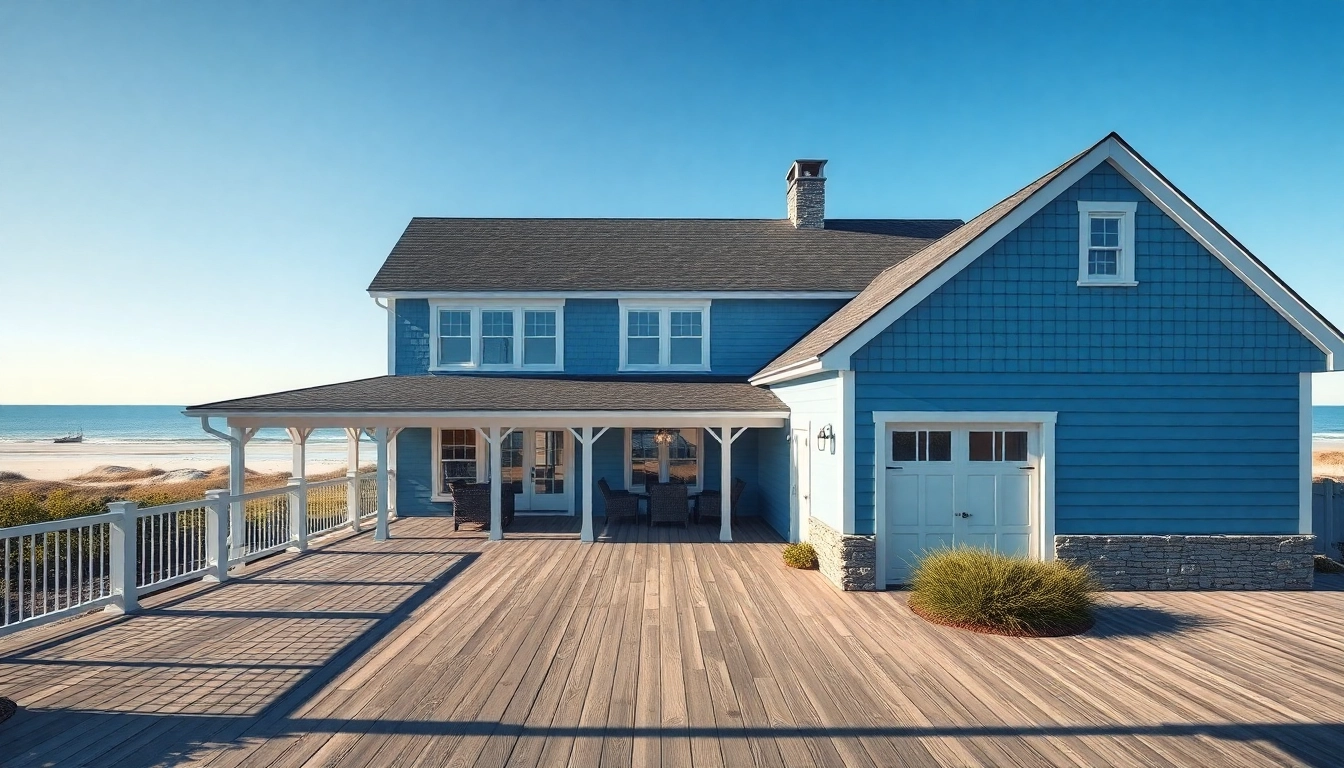 Cape Cod homes showcase a stunning coastal design with attached garage in serene beach setting.