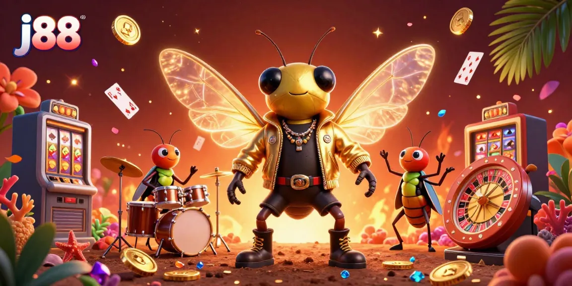 Experience vibrant wins with j88 at this dynamic casino environment featuring lively characters.