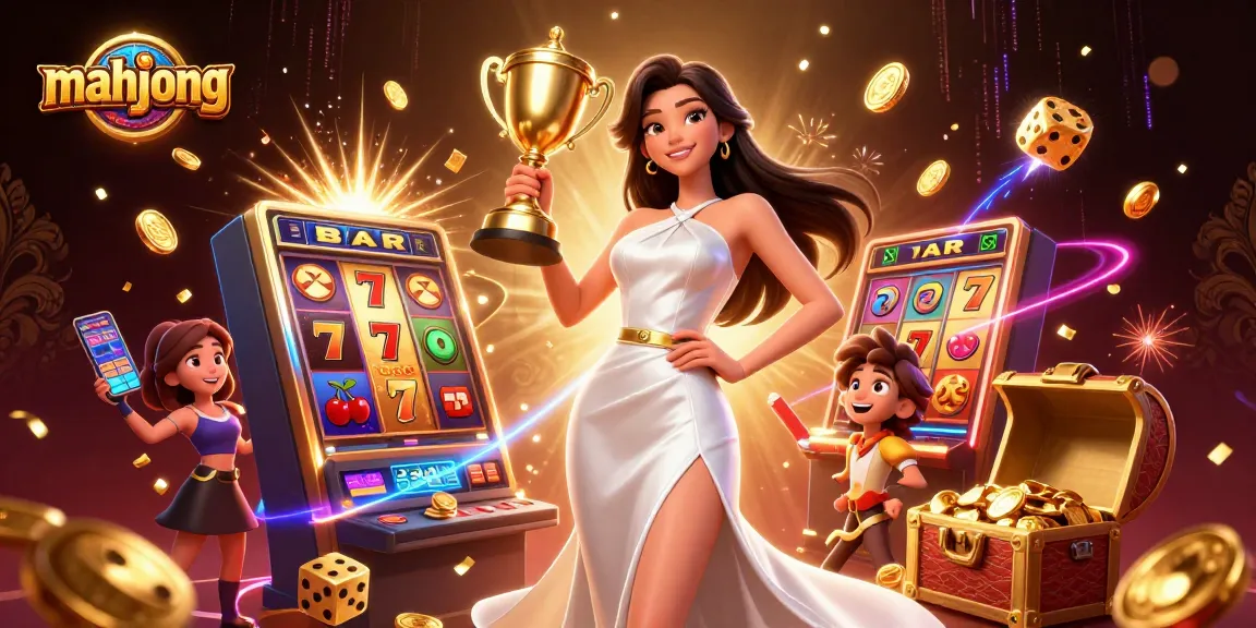 Experience thrilling mahjong action with a victorious player amidst rich casino elements.
