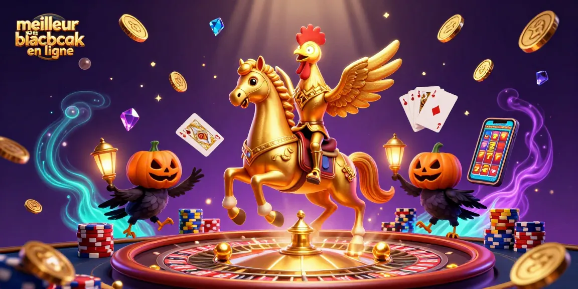 Découvrez le meilleur site blackjack en ligne avec cette illustration dynamique de casino, mettant en avant l'excitation du jeu.