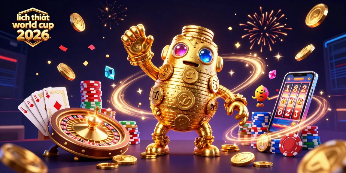 Engage in thrilling betting with the latest lịch thi đấu world cup 2026 amidst vibrant coins and gaming action.