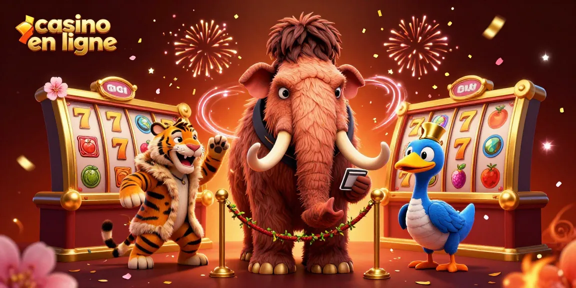 Illustration colorée représentant un bouncer de casino en ligne contrôlant les pièces d'identité, une ambiance festive avec des symboles de la chance.
