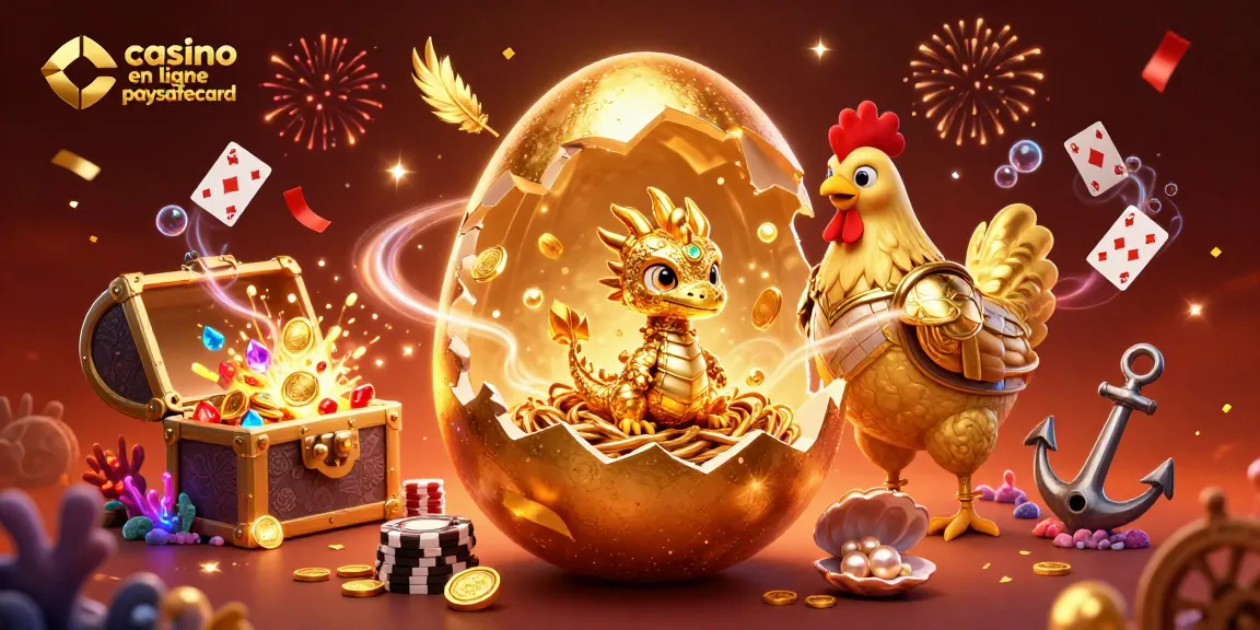 Découvrez les jeux passionnants des casinos en ligne paysafecard avec des dragons dorés et des jetons de poker.