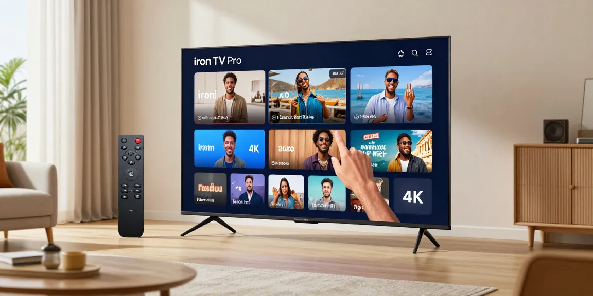 Iron tv pro : interface intelligente sur Smart TV pour streaming de qualité HD et 4K.