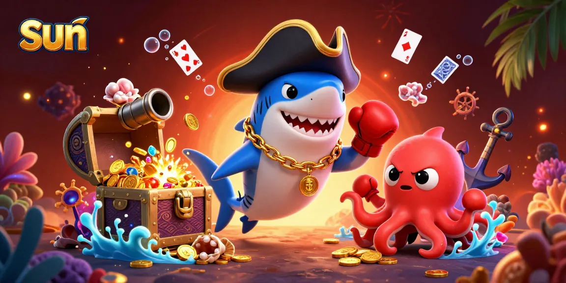 Win big with sun-themed casino gameplay featuring playful sea characters in an exciting underwater scene.