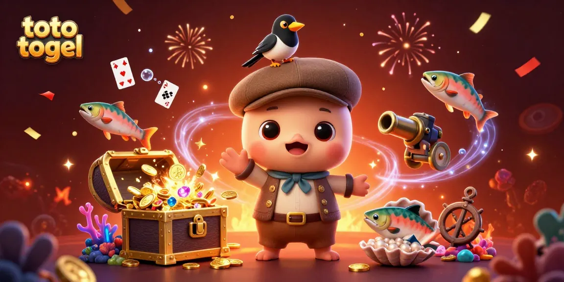 Experience the thrill of toto togel with this vibrant 3D casino illustration showcasing dynamic characters and exciting gaming elements.
