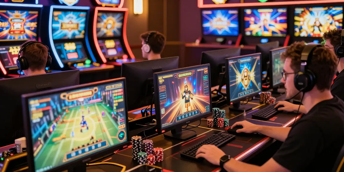 Exciting online gaming setup showcasing RTP NAGA2000 with players engaged in vibrant digital casino.