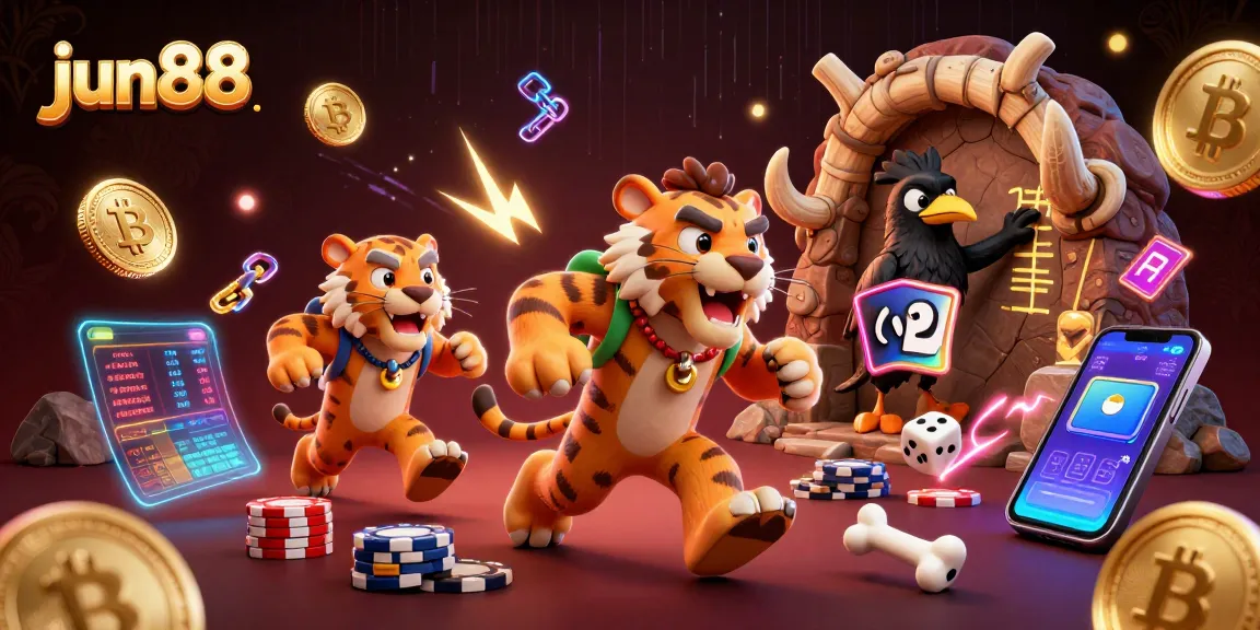Experience the vibrant jun88 online casino world with lively 3D characters and dynamic gambling elements.