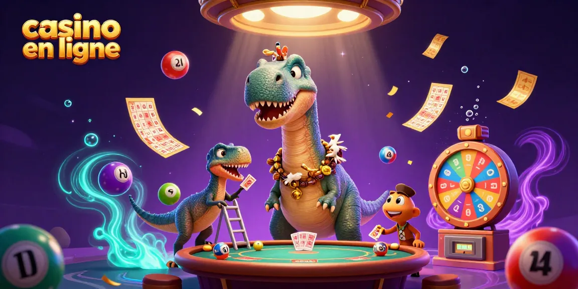 Découvrez le monde des jeux avec cette illustration de casino en ligne captivante.
